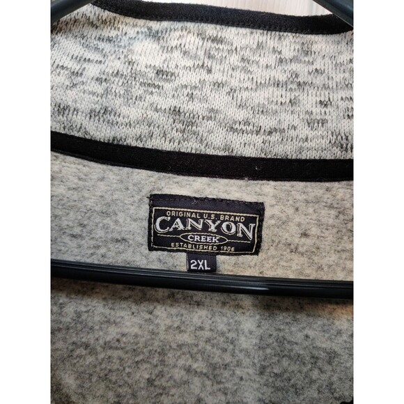 Canyon Creek Men's Sweater Sweatshirt 2XL Pullover Lightweight Jacket Zip Up - Picture 7 of 7